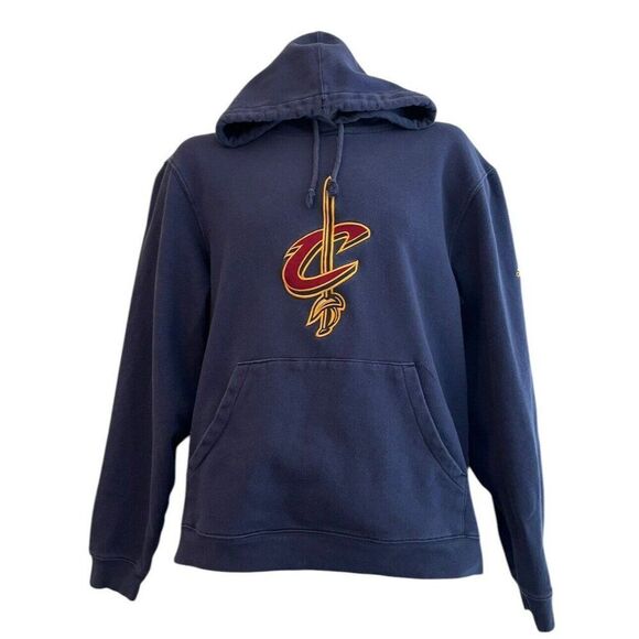 Cleveland Cavilers Big Logo NBA Small Navy Pullover Hoodie Sweatshirt Adidas - Picture 1 of 5